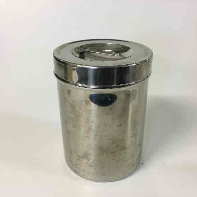 CANNISTER, Medical - Stainless Steel w Lid